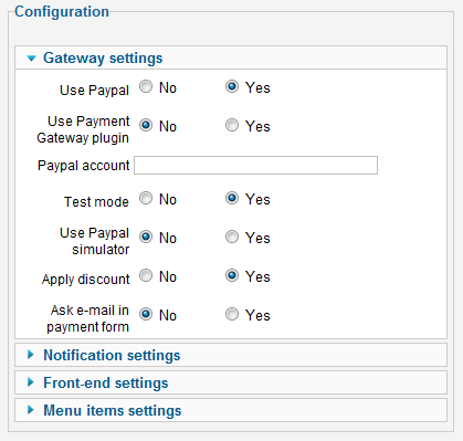 Gateway Config